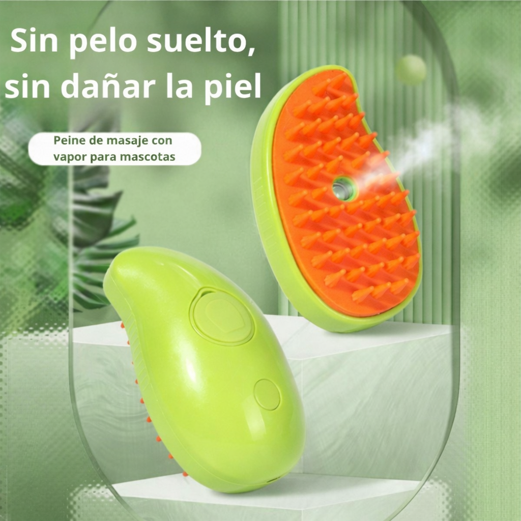 Cepillo a Vapor Removedor de Pelo para Mascotas